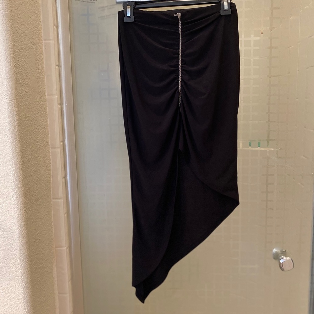 Asymmetrical zip up skirt